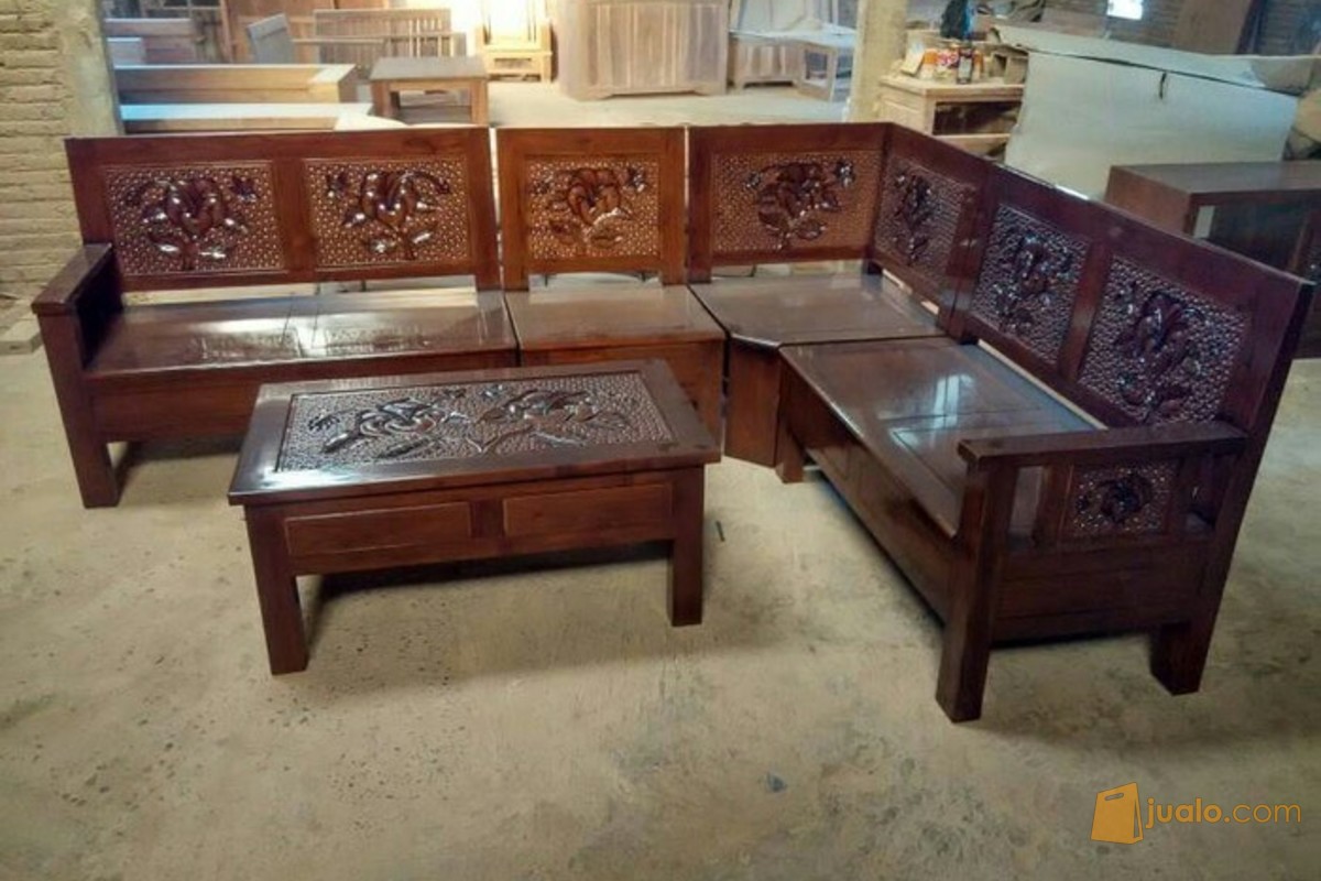 Kursi Sudut Minimalis Mebel Jati Jepara - Toko Mebel Online HIDAYAH