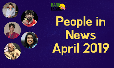 People in News- April 2019 People in News- April 2019