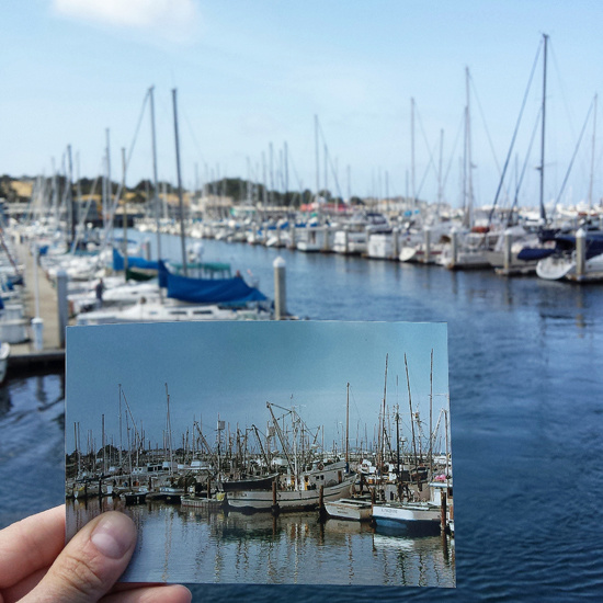 The boats are different, but the marina remains the same. - He Traveled To The EXACT Same Places As His Grandparents, The Photos Brought A Lump To My Throat.