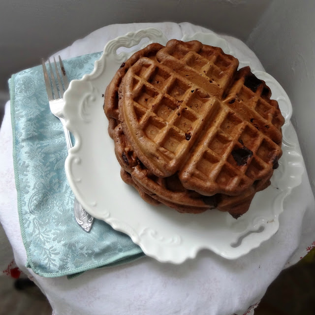 Whole Wheat Double Chocolate Chip Waffles Whole Wheat Double Chocolate Chip Waffles