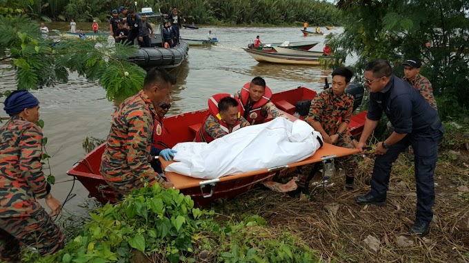 Mayat wanita, kenderaan terjunam dalam sungai Papar ditemui!
