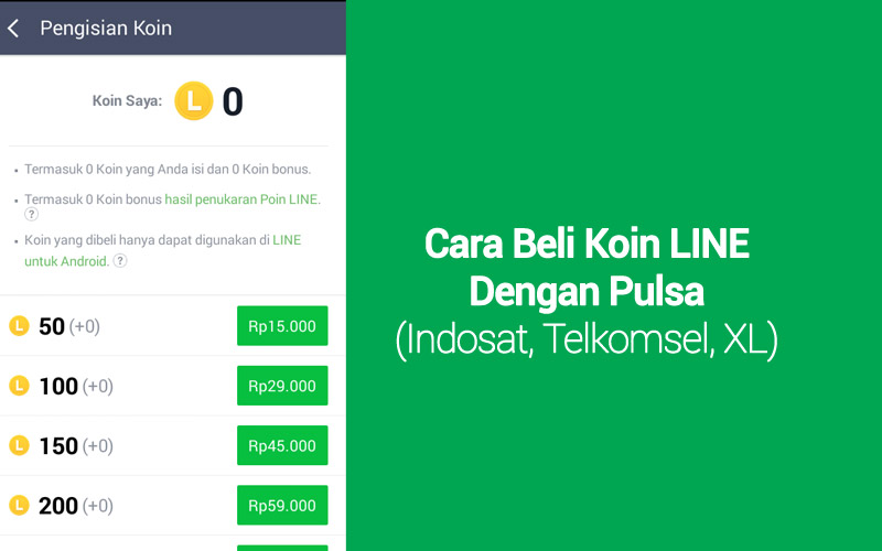 Cara Beli Koin LINE Dengan Pulsa Cara Beli Koin LINE Dengan Pulsa