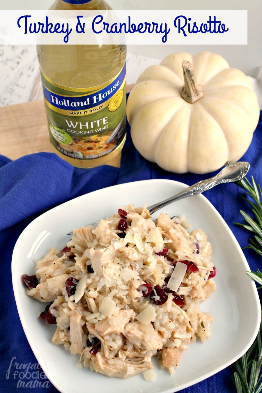 holiday turkey cranberry risotto