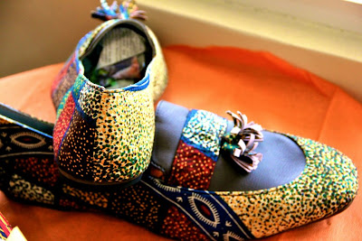Mens African Print sandals - Denkyi - iloveankara.blogspot.co.uk