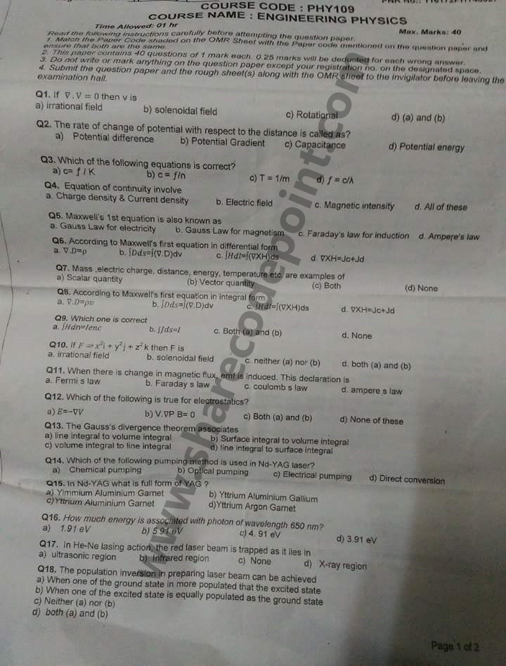 Term paper in physics