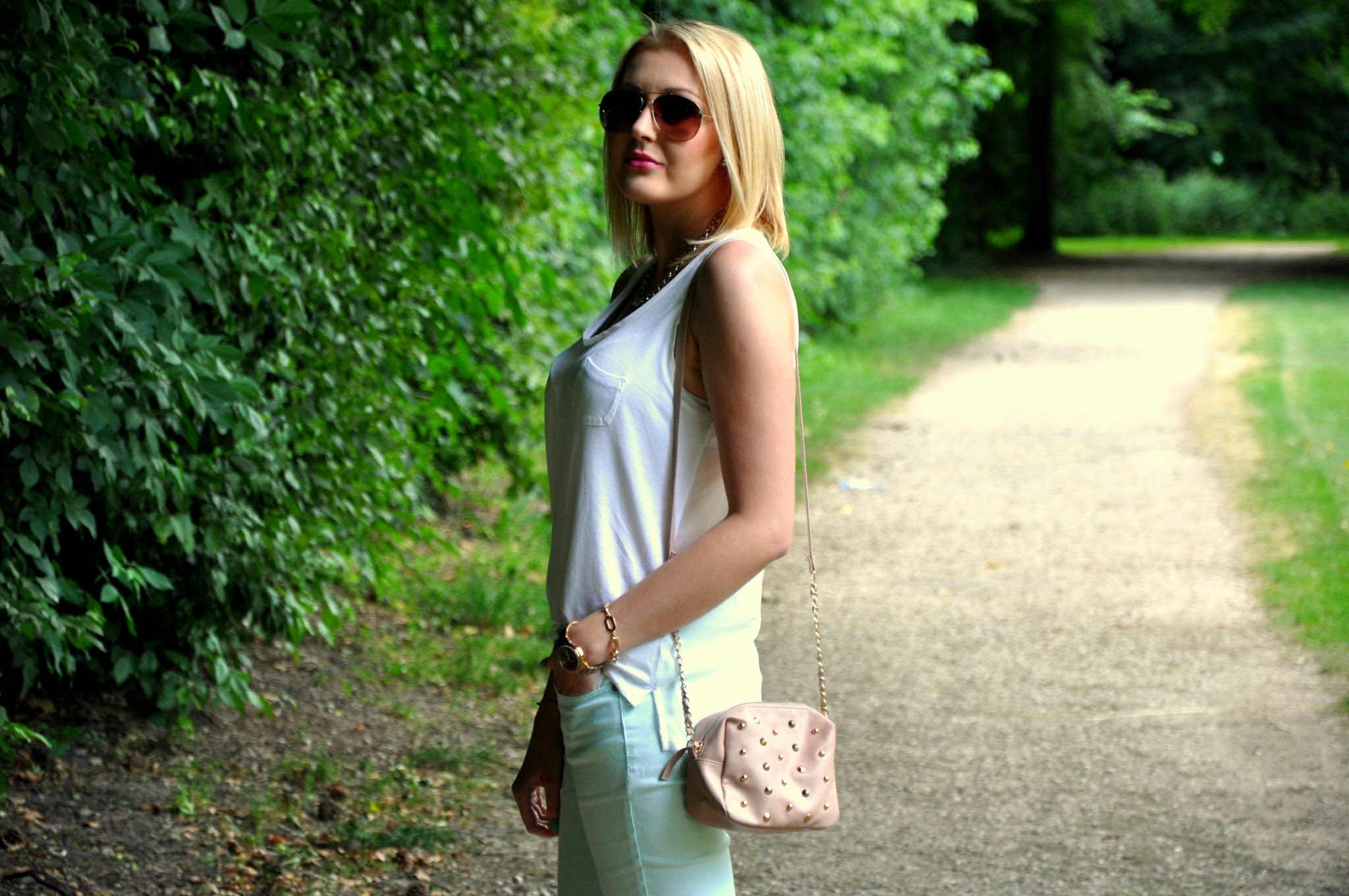 White and mint