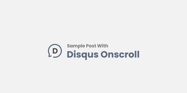 Post with Disqus Onscroll Comment