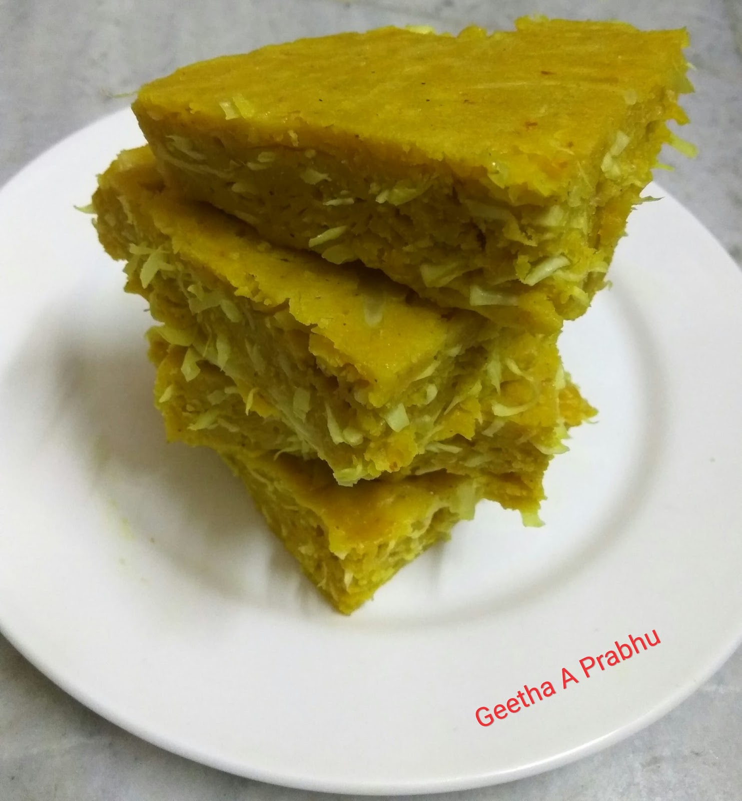 Cooking With Geetha Cabbage Undi / Steamed Cabbage Cake [Konkani Recipe]