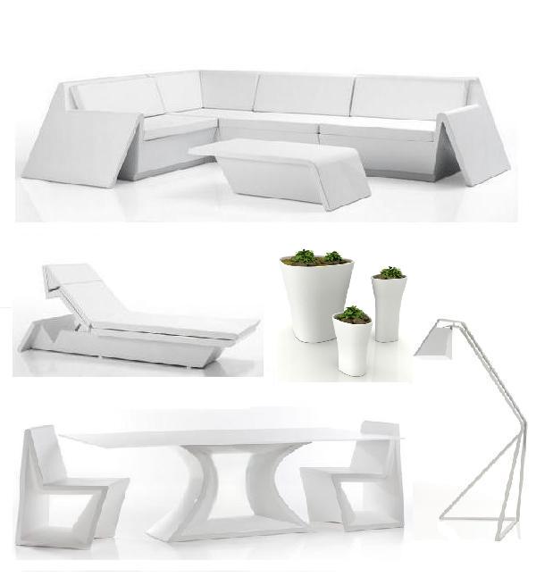 diseño jardin con muebles a-cero