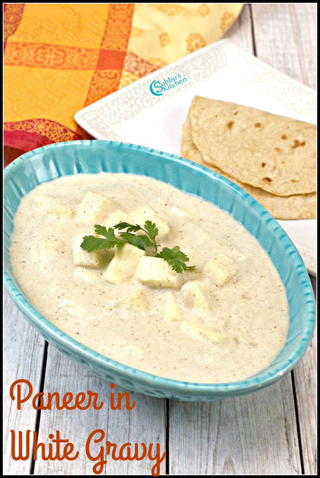 Paneer in White Gravy Recipe Subbus Kitchen