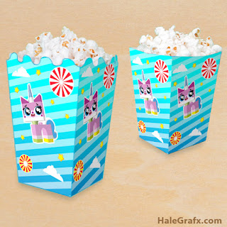 Película de Lego: Kit para Imprimir Gratis. Cajas para palomitas de maíz = pop corns = poporopos