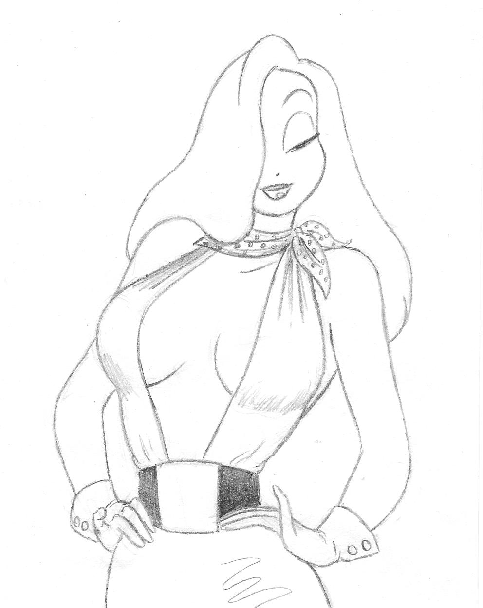 Why, yes, I have drawn Jessica Rabbit.