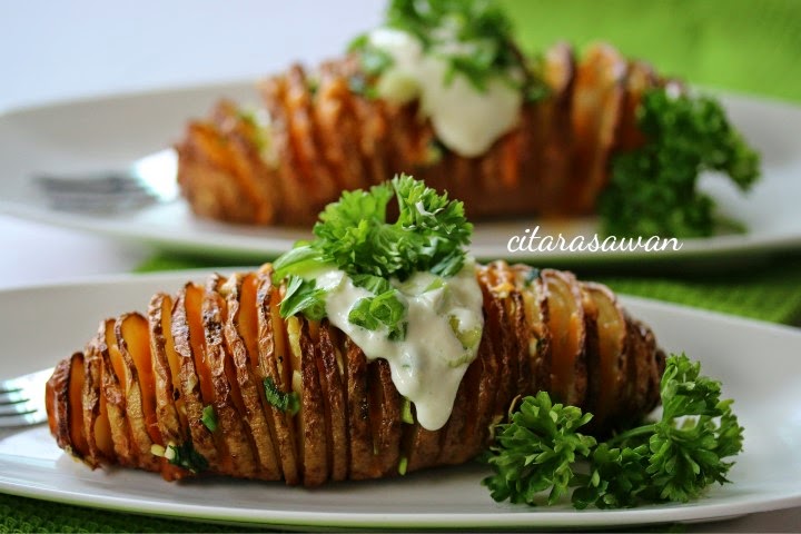 Kentang Spiral Bakar / Spiral Baked Potatoes ~ Resepi Terbaik