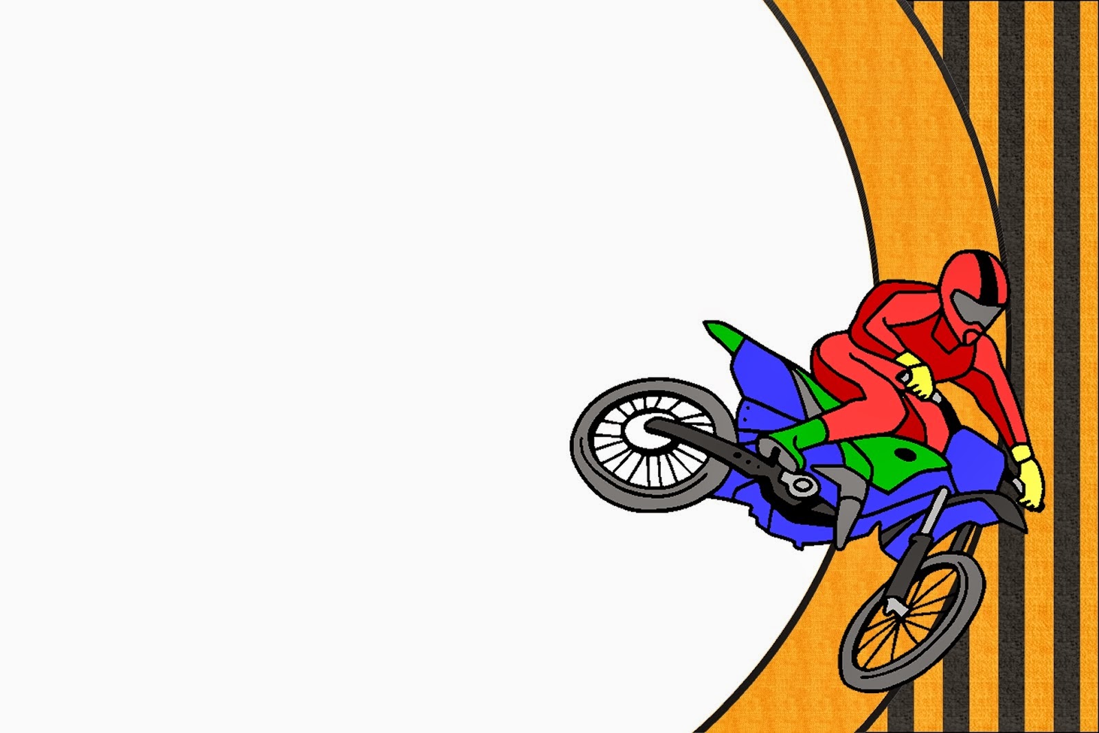 Motocross: Invitaciones para Imprimir Gratis. Para hacer invitaciones, tarjetas, marcos de fotos o etiquetas.