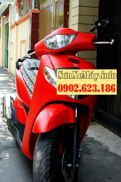 Sơn xe Honda Sh màu đỏ nhám Lamborghini