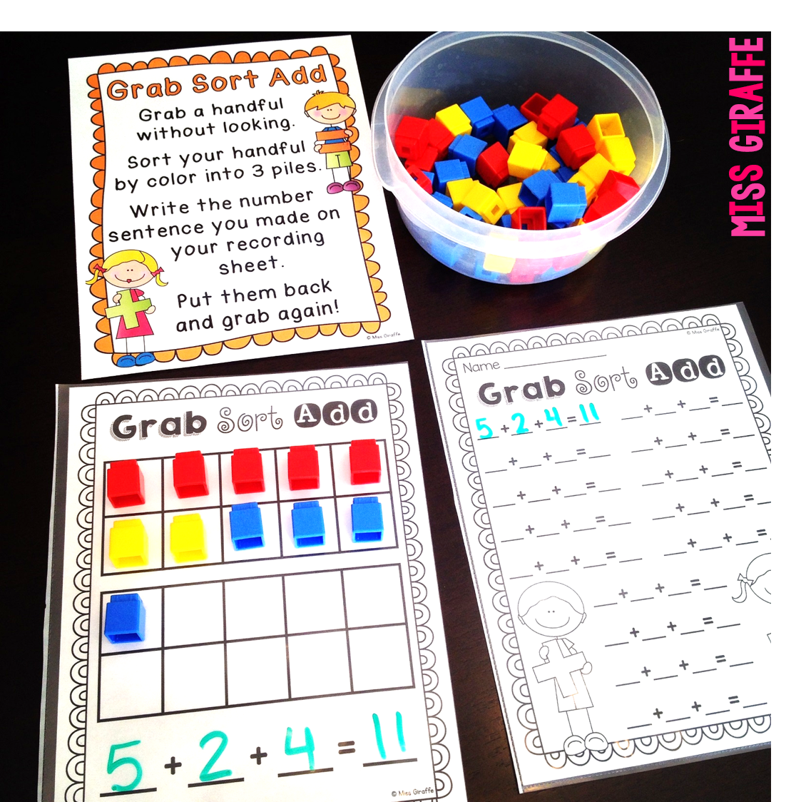 Adding 3 Numbers Activities