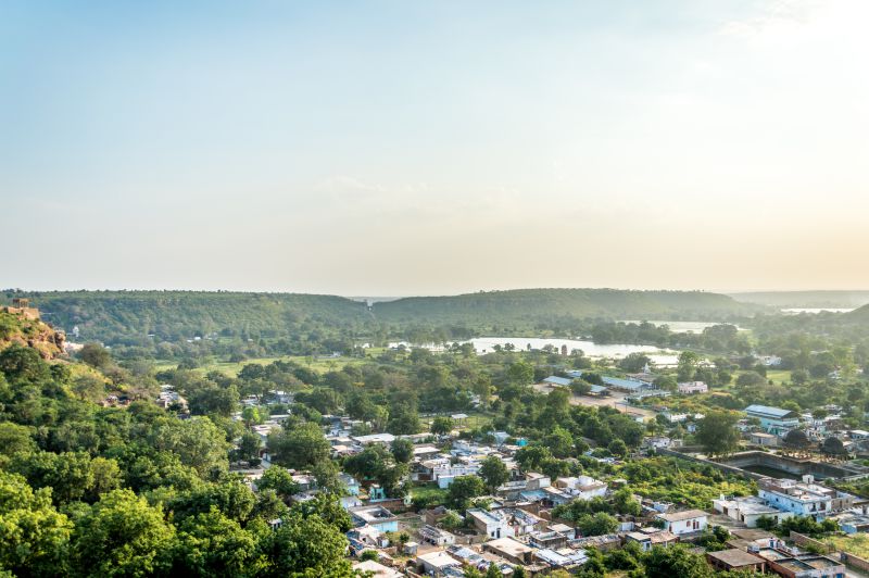 view of Chanderi from Fort view of Chanderi from Fort