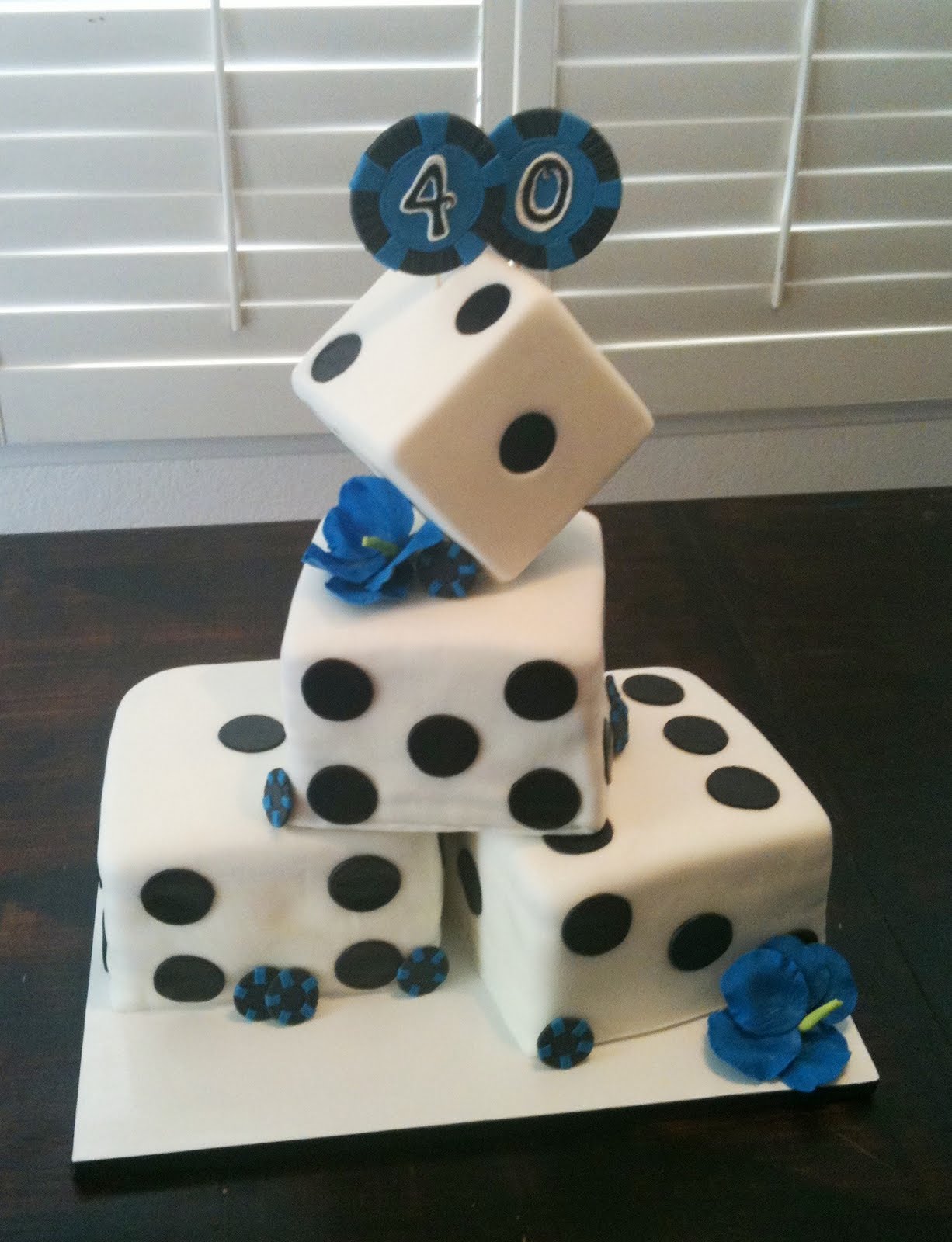 sugar Craps Dice Cake