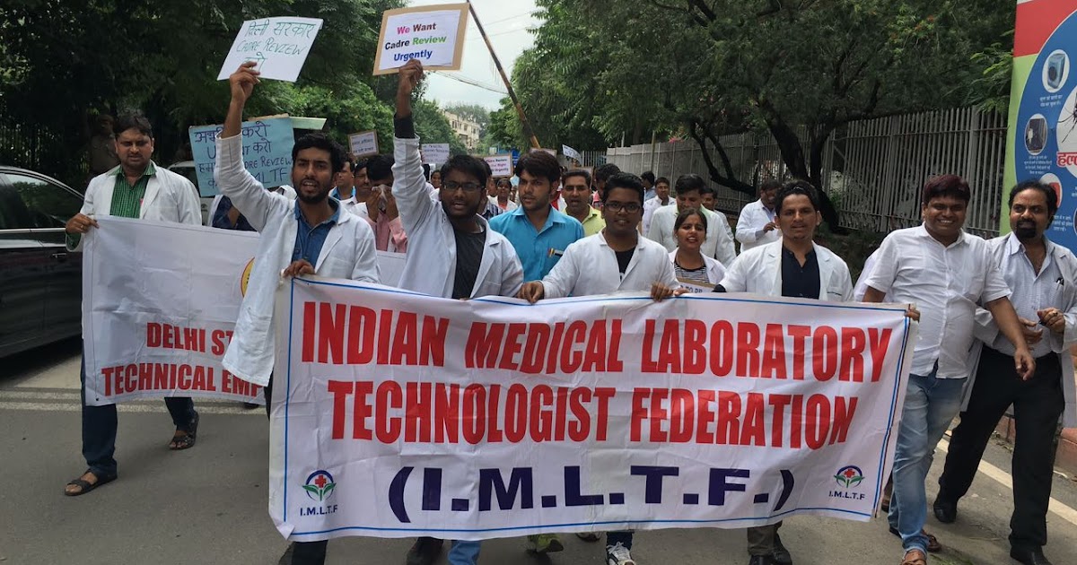 Drug Today Medical Times Delhi Govt.'s lab technicians hold protest march