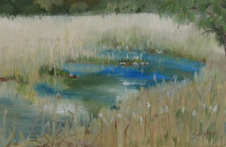 painting water reeds, Schifano