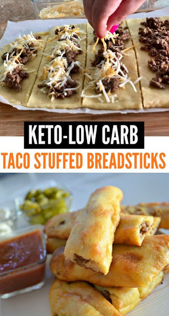 These Easy Keto Taco Stuffed Breadsticks are Addicting!