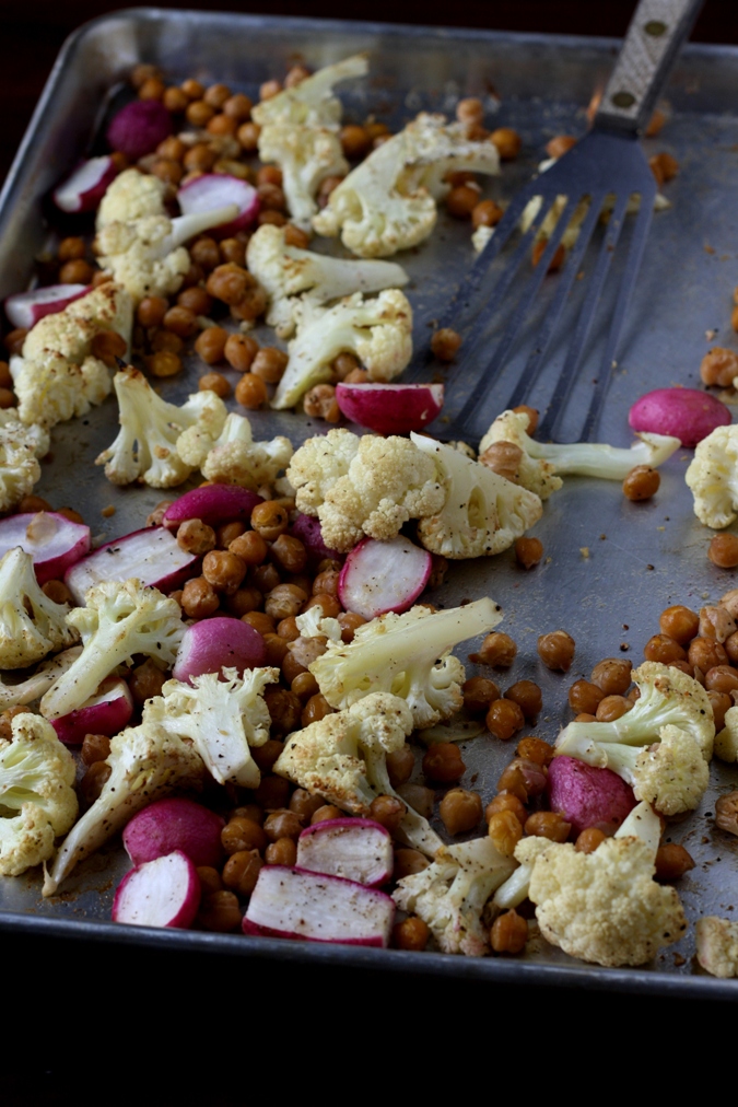 Mango & Tomato Meatless Monday Roasted Cauliflower With Radishes And