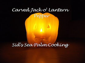 Carved pepper Jack o' lantern