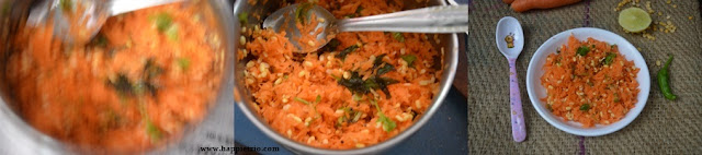 Step 4- Carrot Kosambari Recipe | Carrot Moong Dal Salad