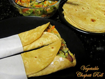 Vegetable Chapati Roll