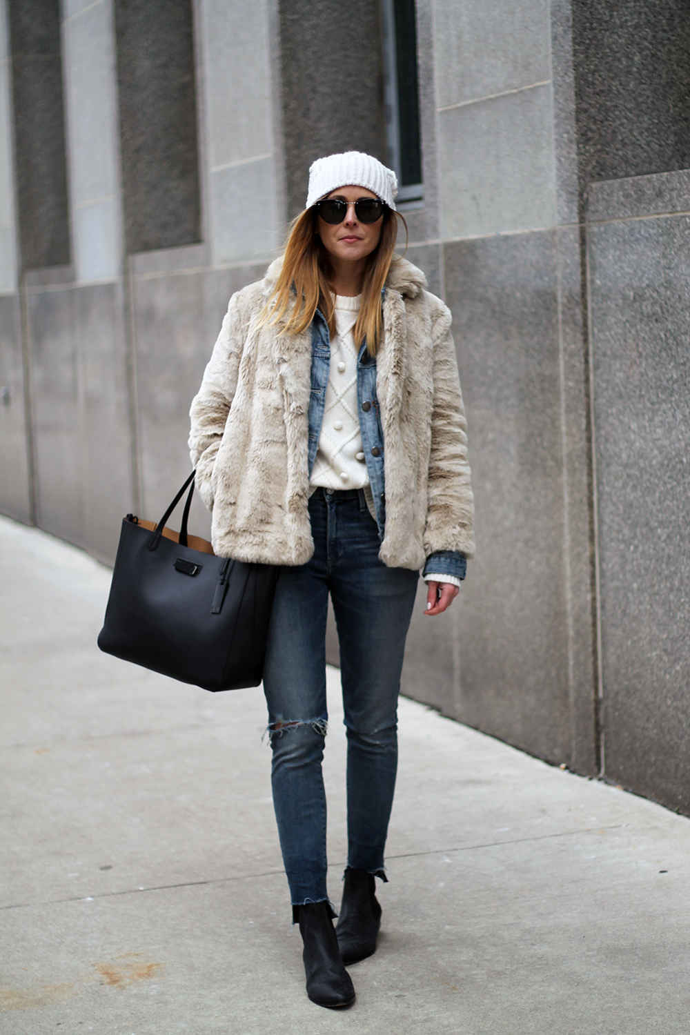 Outfits File: Faux Fur and Denim | THE VAULT FILES