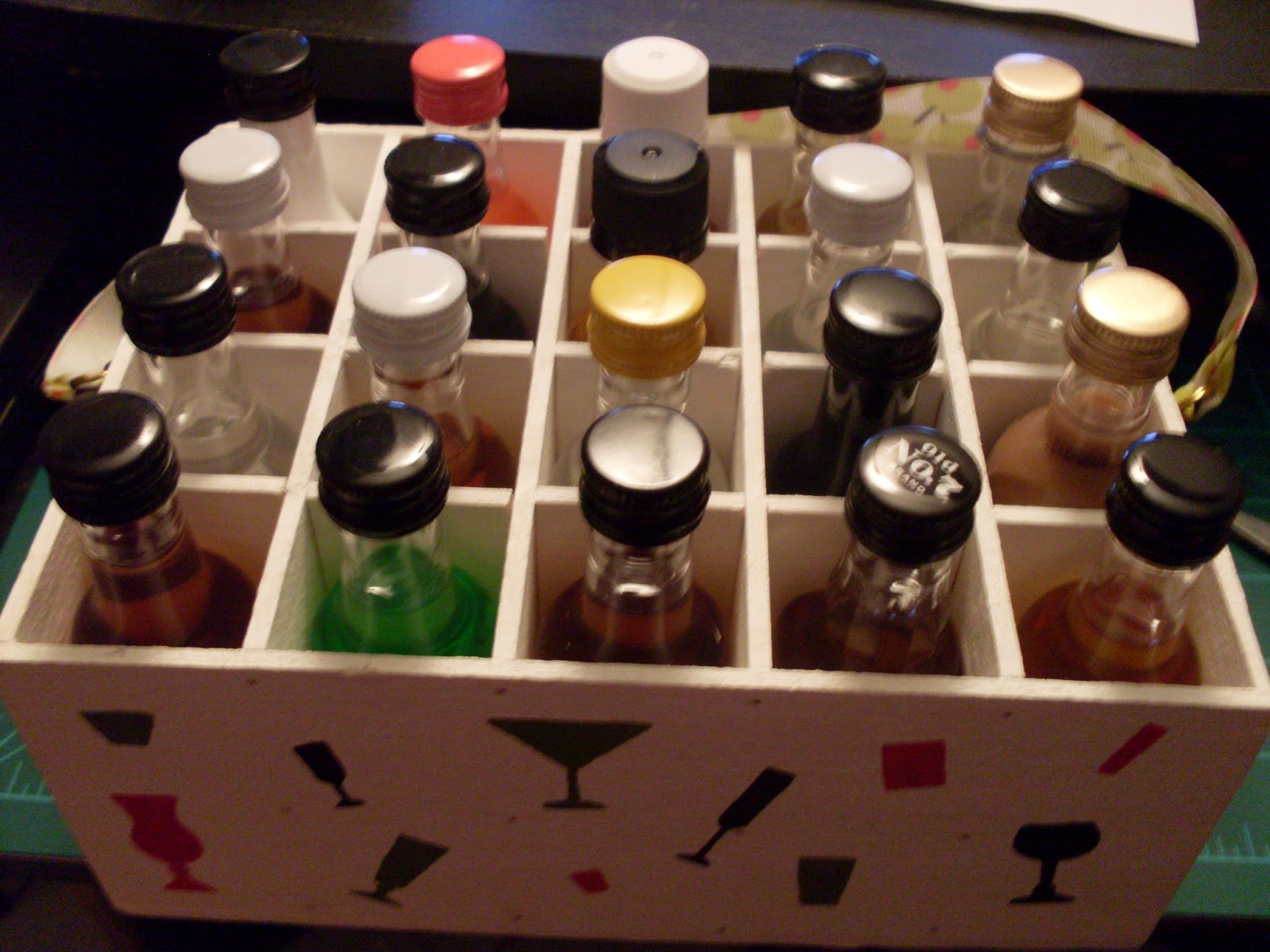 Crafty Construction 20 Mini Bottle Alcohol Crate