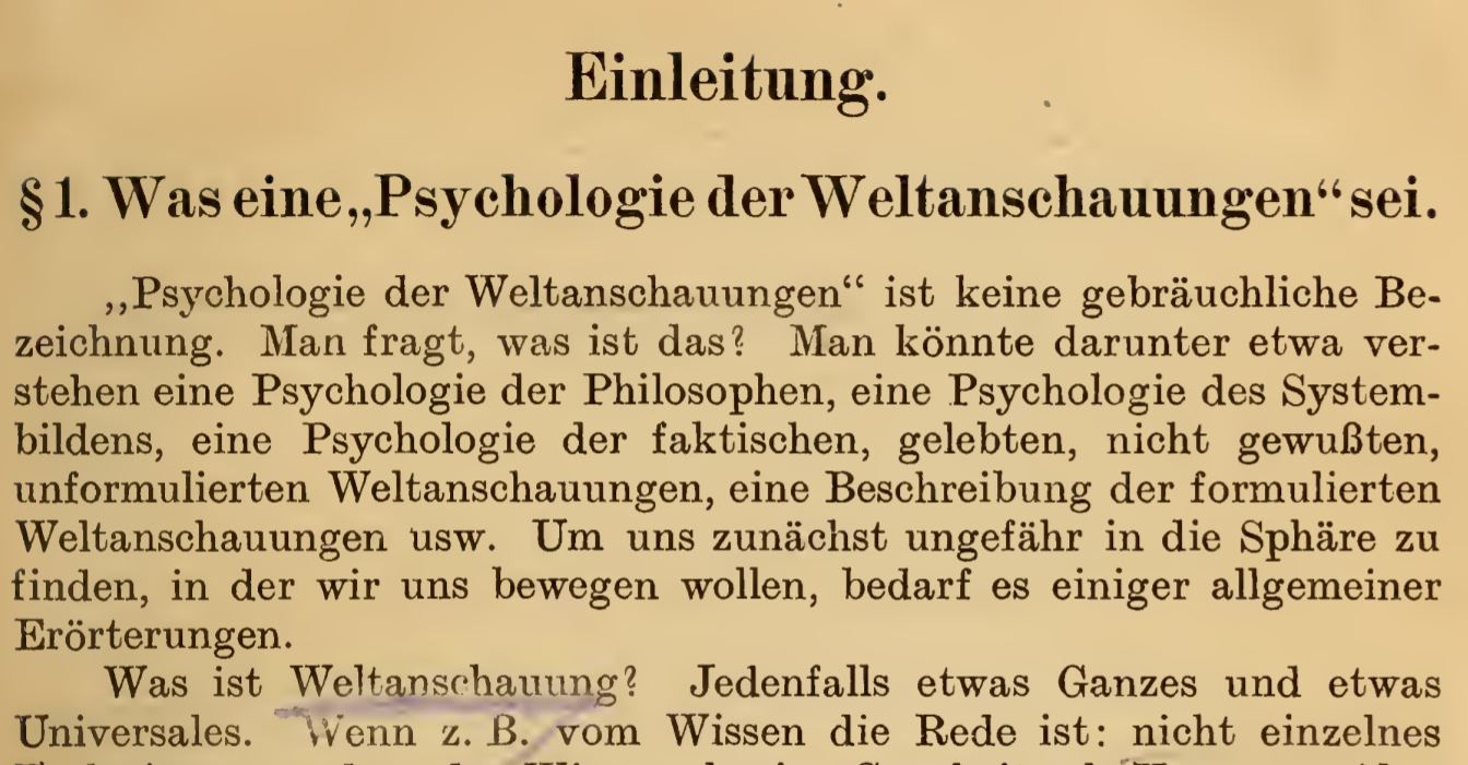 Freihandbuch Freebook Jaspers Karl Psychologie Der Weltanschauungen 1919
