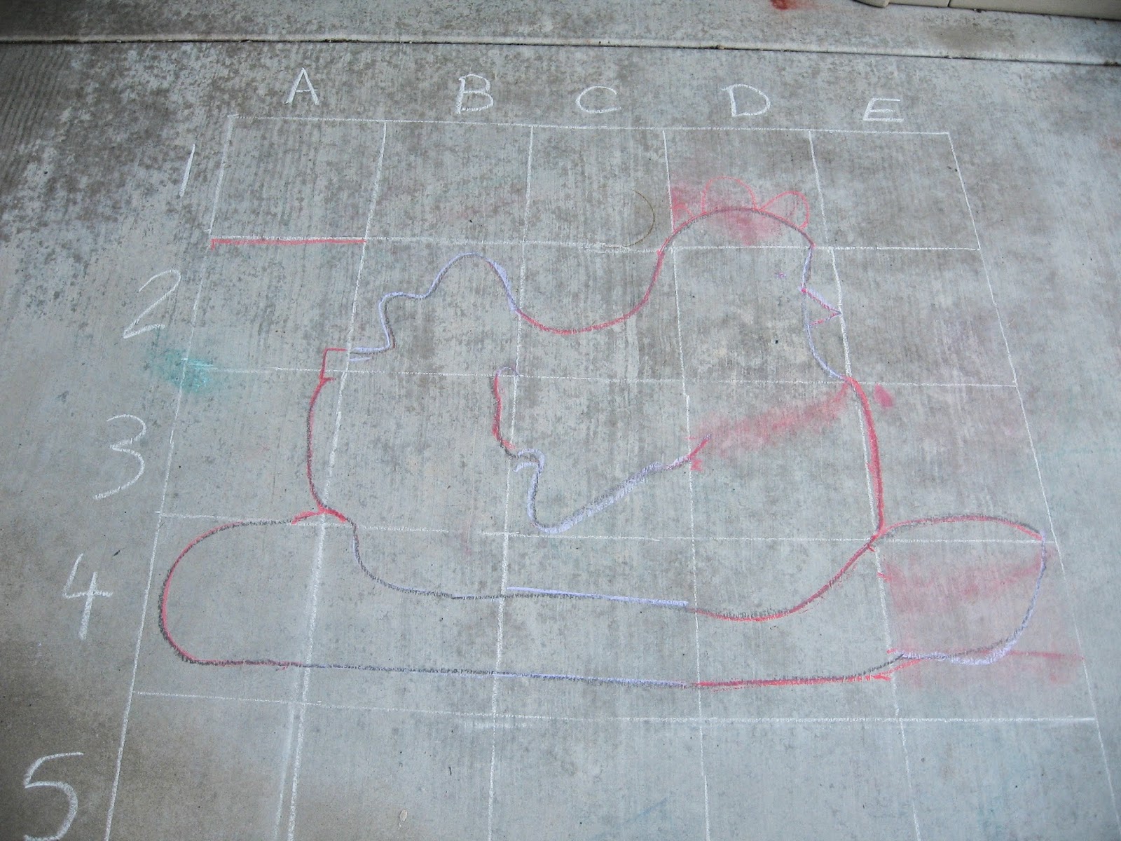 Almost Unschoolers: Summer Fun 2014 - Sidewalk Chalk Grid Drawing ...