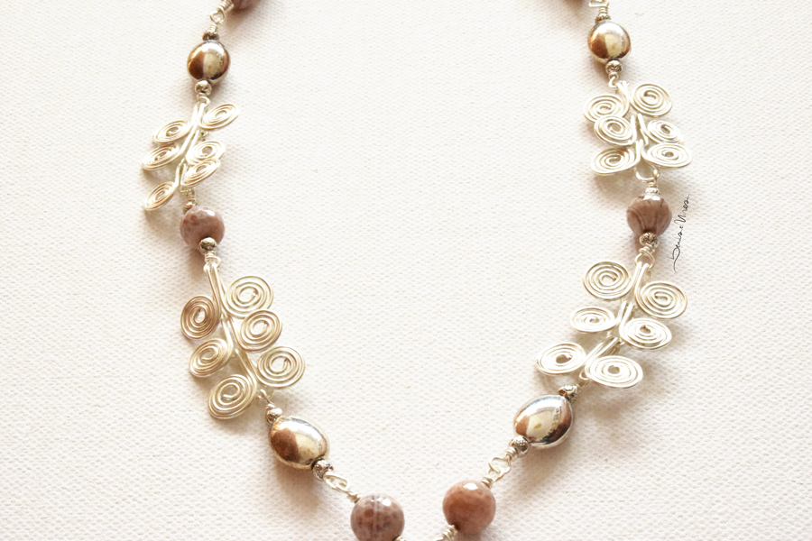 beads and wires collier argento beads and wires collier argento