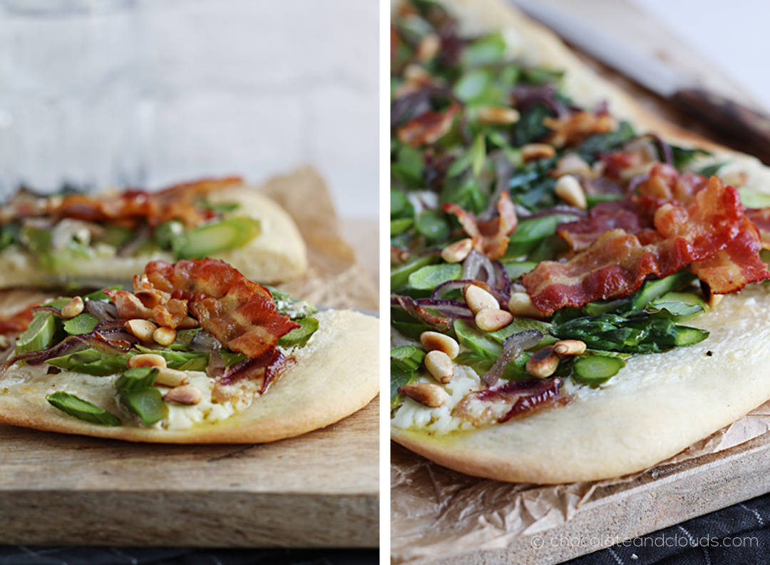 flammkuchen grüner spargel karamellisierte zwiebel bacon rezept flammkuchen grüner spargel karamellisierte zwiebel bacon rezept