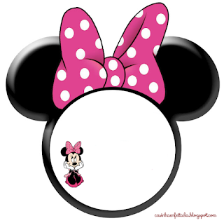 Minnie in Pink with Withe Polka Dots Party: Free Printable Labels and Invitations.