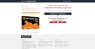 Get 100 Buffalo Wild Wings Giftcard