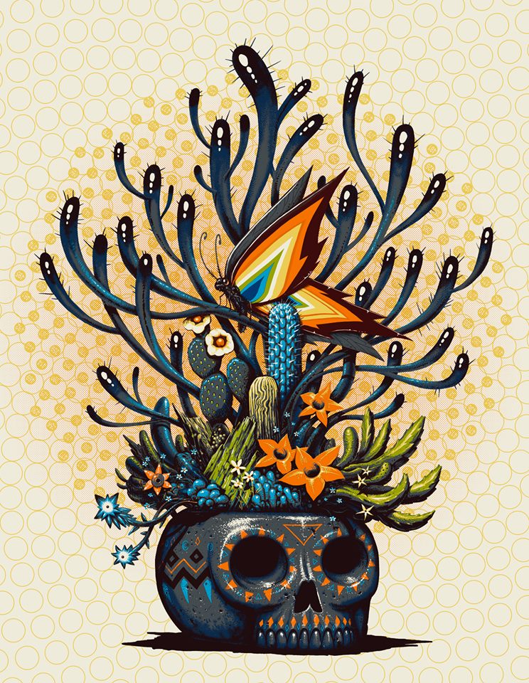 INSIDE THE ROCK POSTER FRAME BLOG Jeff Soto Skull of Life Art Print