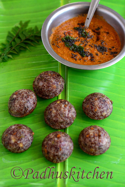 Finger Millet/Ragi - Sweet and Kara Paniyaram Finger Millet/Ragi - Sweet and Kara Paniyaram