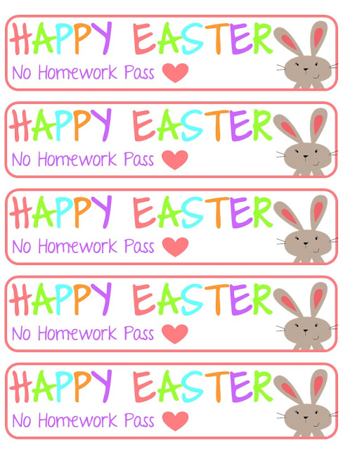 Easter themed homework pass 06 image