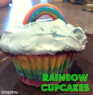 St. Patricks rainbow cupcakes