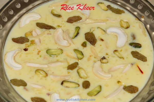 Rice Kheer/Rice Pudding recipe with step by step photo