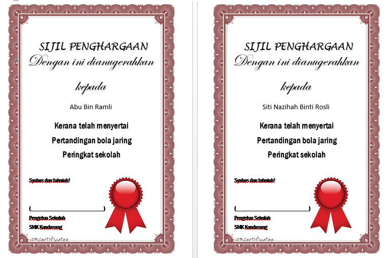 SOMETHING NEW IN YOUR BRAIN Cara buat SIJIL PENGHARGAAN menggunakan