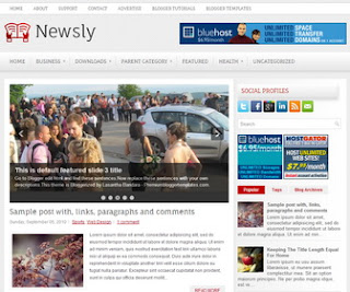 Newsly blogger template