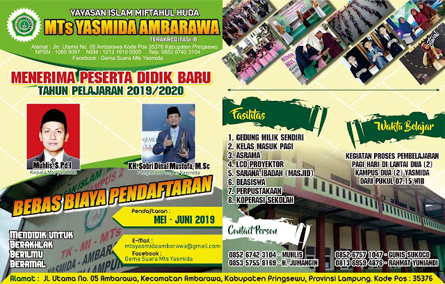 Desain Brousr Madrasah MTs Yasmida Ambarawa 2019 Desain Brousr Madrasah MTs Yasmida Ambarawa 2019
