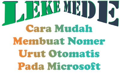 Belajar Microsoft Excel Cara Mudah Membuat Nomor Urut Otomatis Di Excel