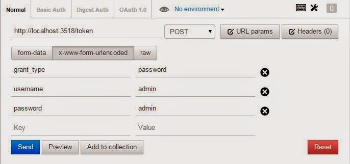 Front End NET Web API Bearer Token Test By Postman
