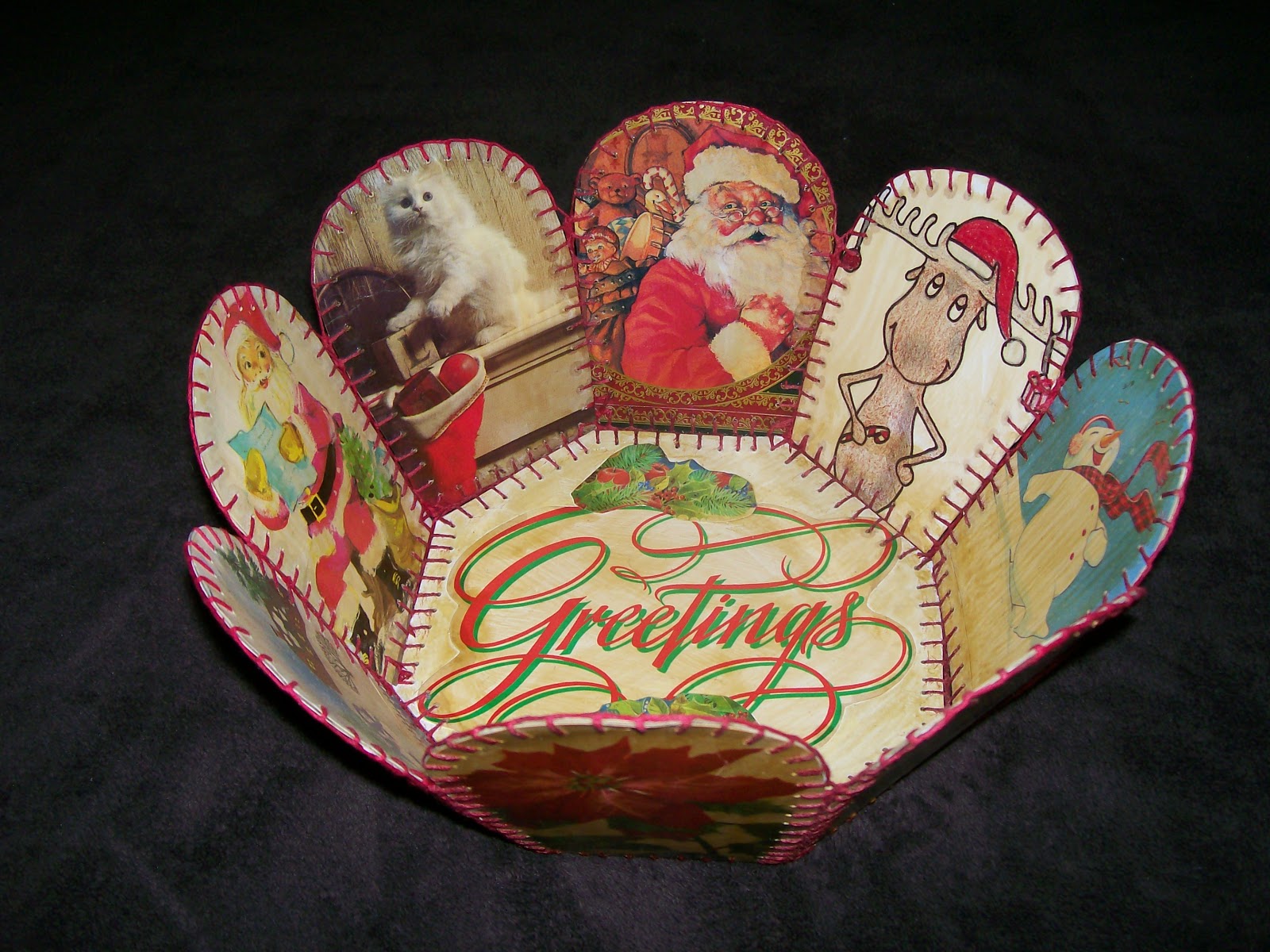 2 Peas In A Pod Twist to a Christmas Card Basket Tradition.........