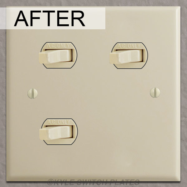 Kyle Switch Plates Replacement Covers, 3 Light Switch Cover