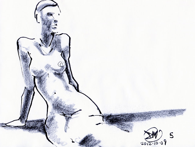 5 Minute sketch of nude by David Meldrum